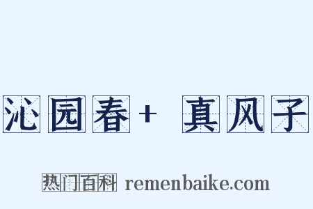 沁园春+真风子是什么意思的图片